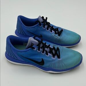 Nike flex supreme TR 5 flywire women’s sneakers 10 Blue lace up training